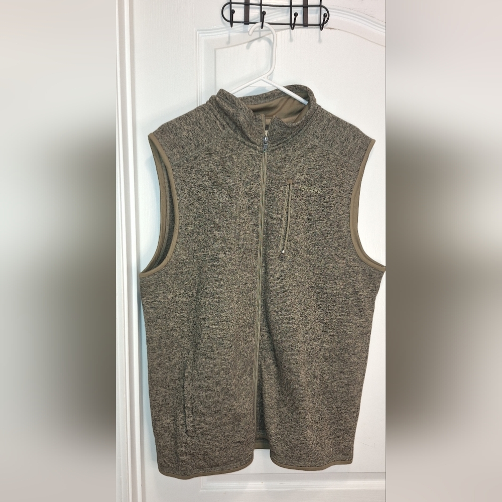 RedHead Men's Taupe Zipper Vest/ Large
